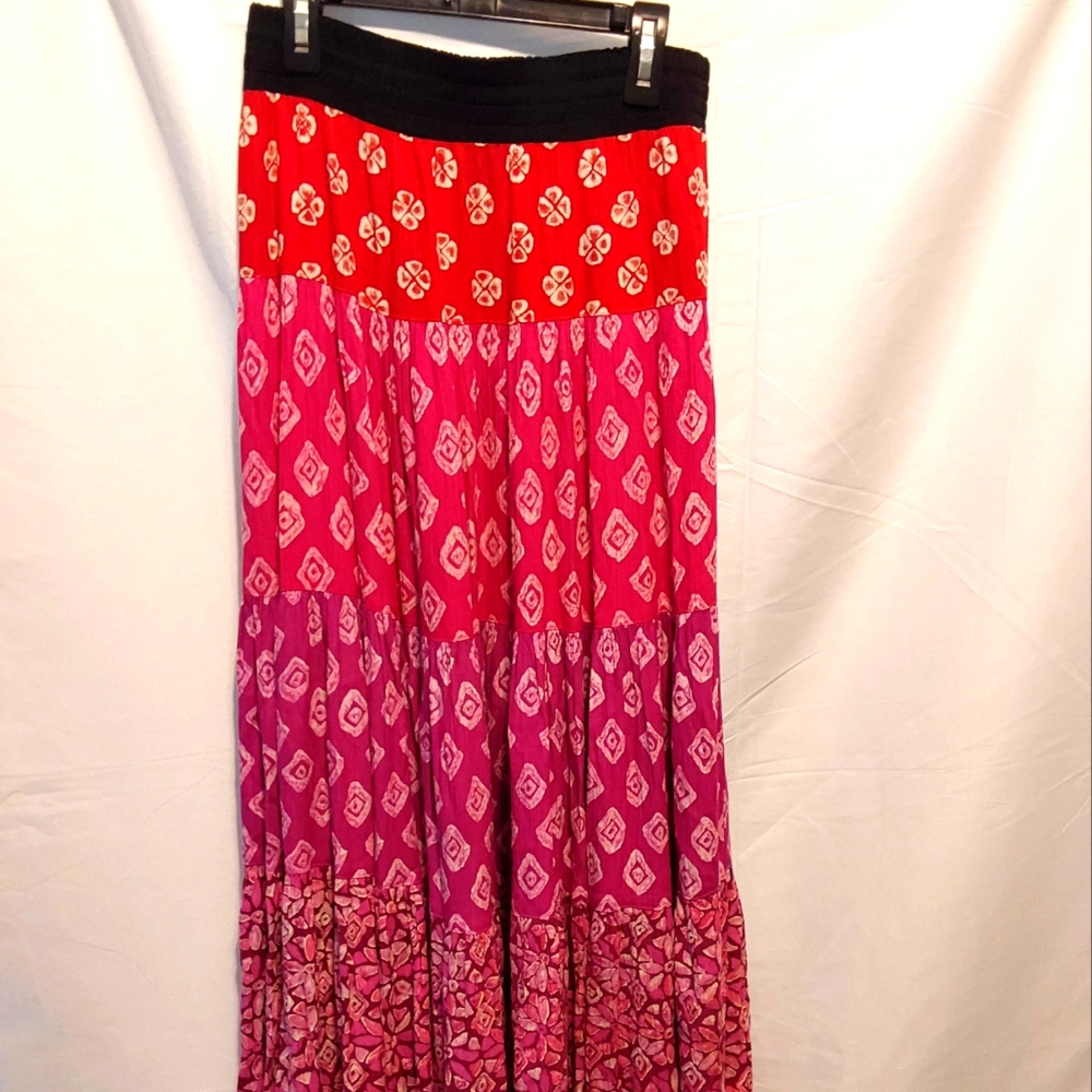 Bohemian Multi-Color Maxi Skirt